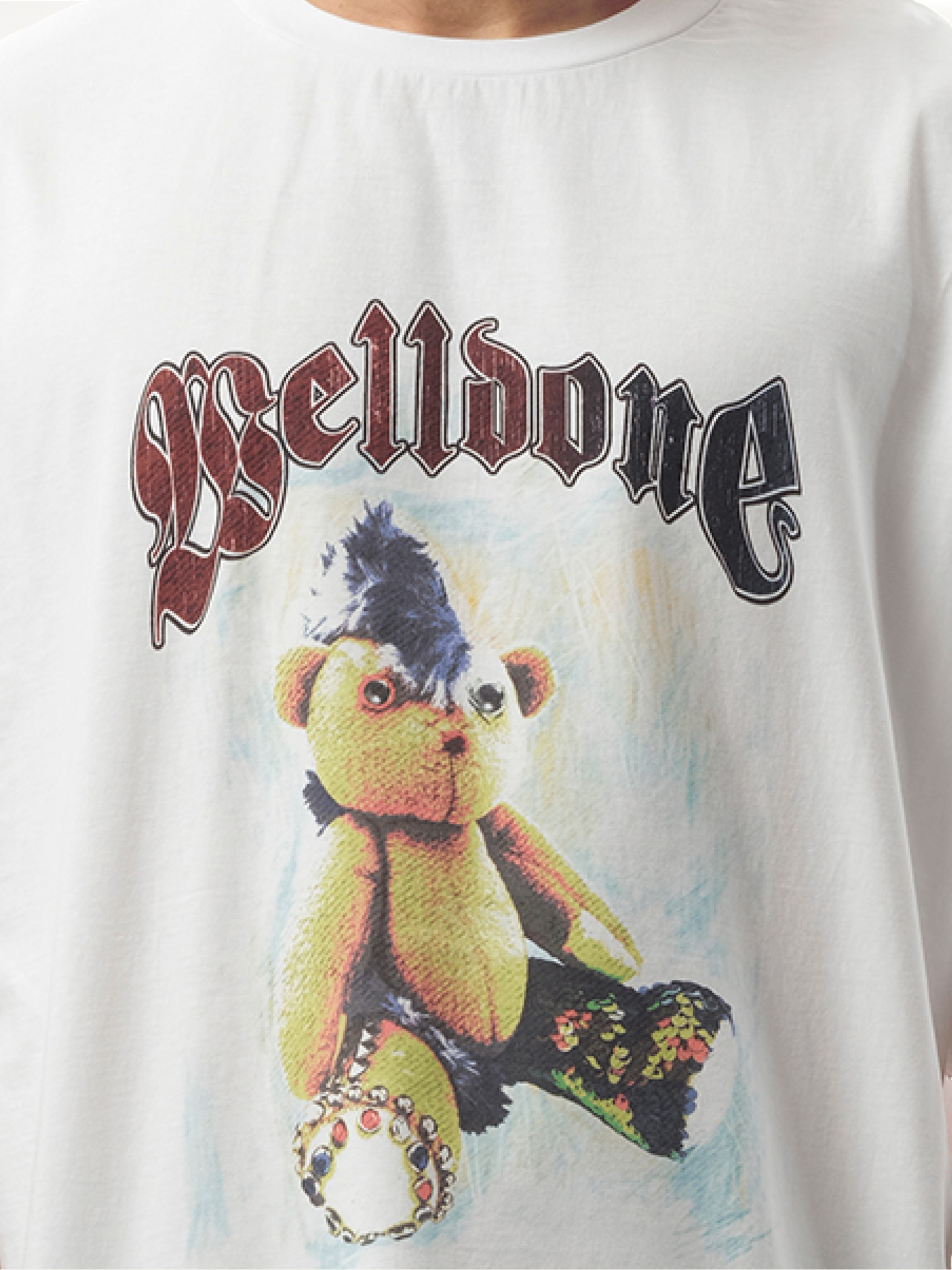 Punk Teddy T-Shirt in White