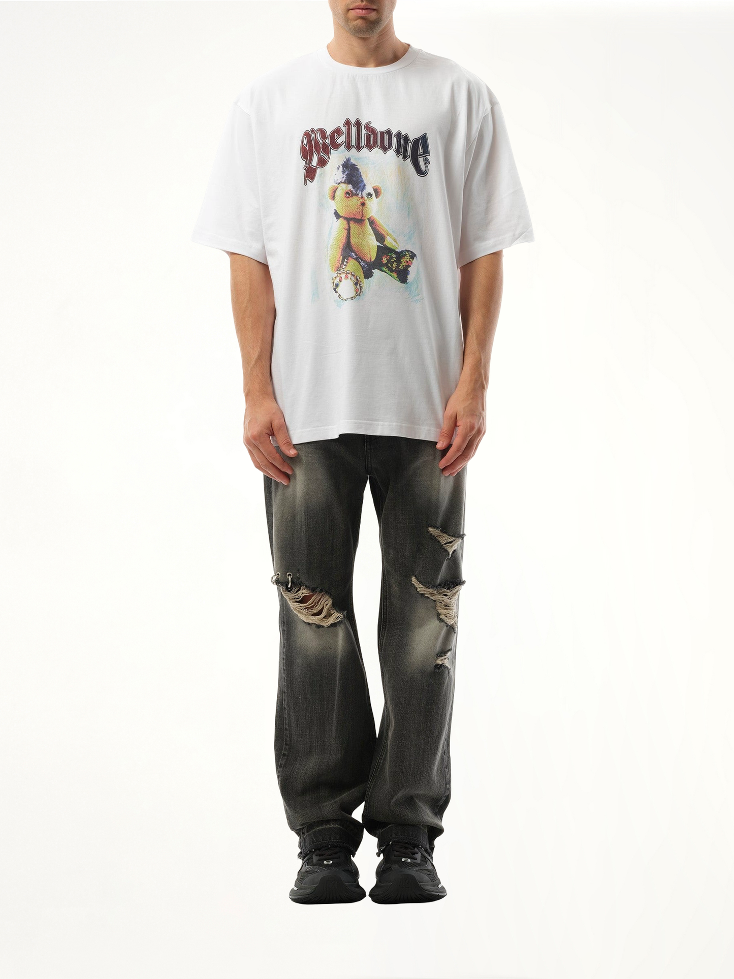 Punk Teddy T-Shirt in White