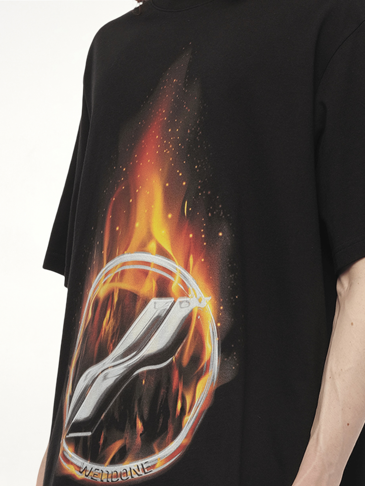 Meteor Print T-Shirt in Black