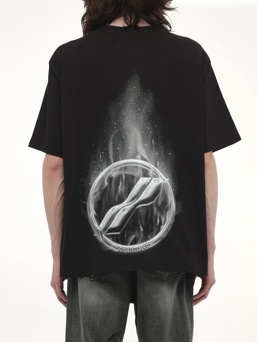 Meteor Print T-Shirt in Black