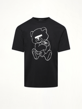 Teddy Bear Printed T-Shirt in Black