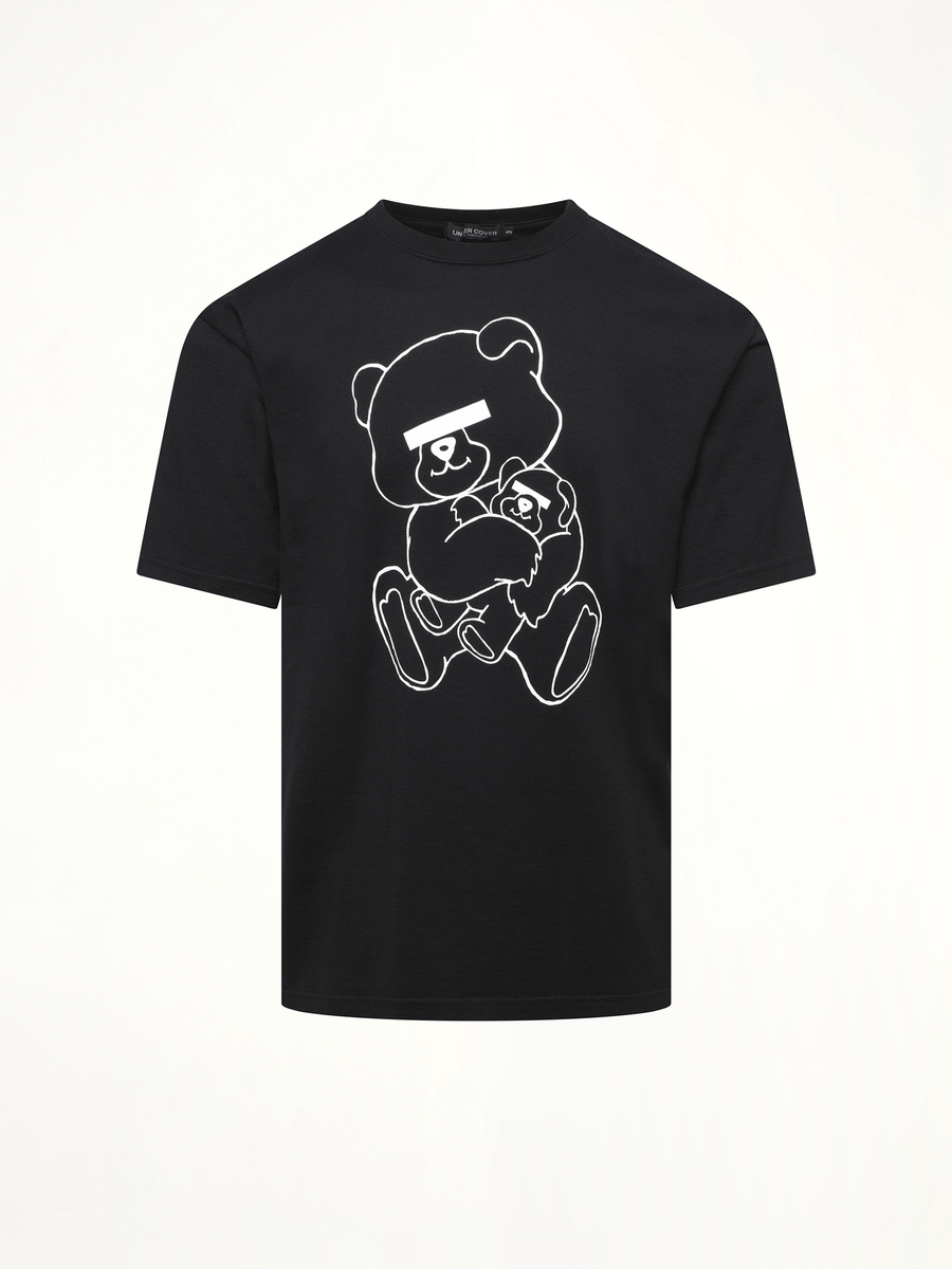 Teddy Bear Printed T-Shirt in Black