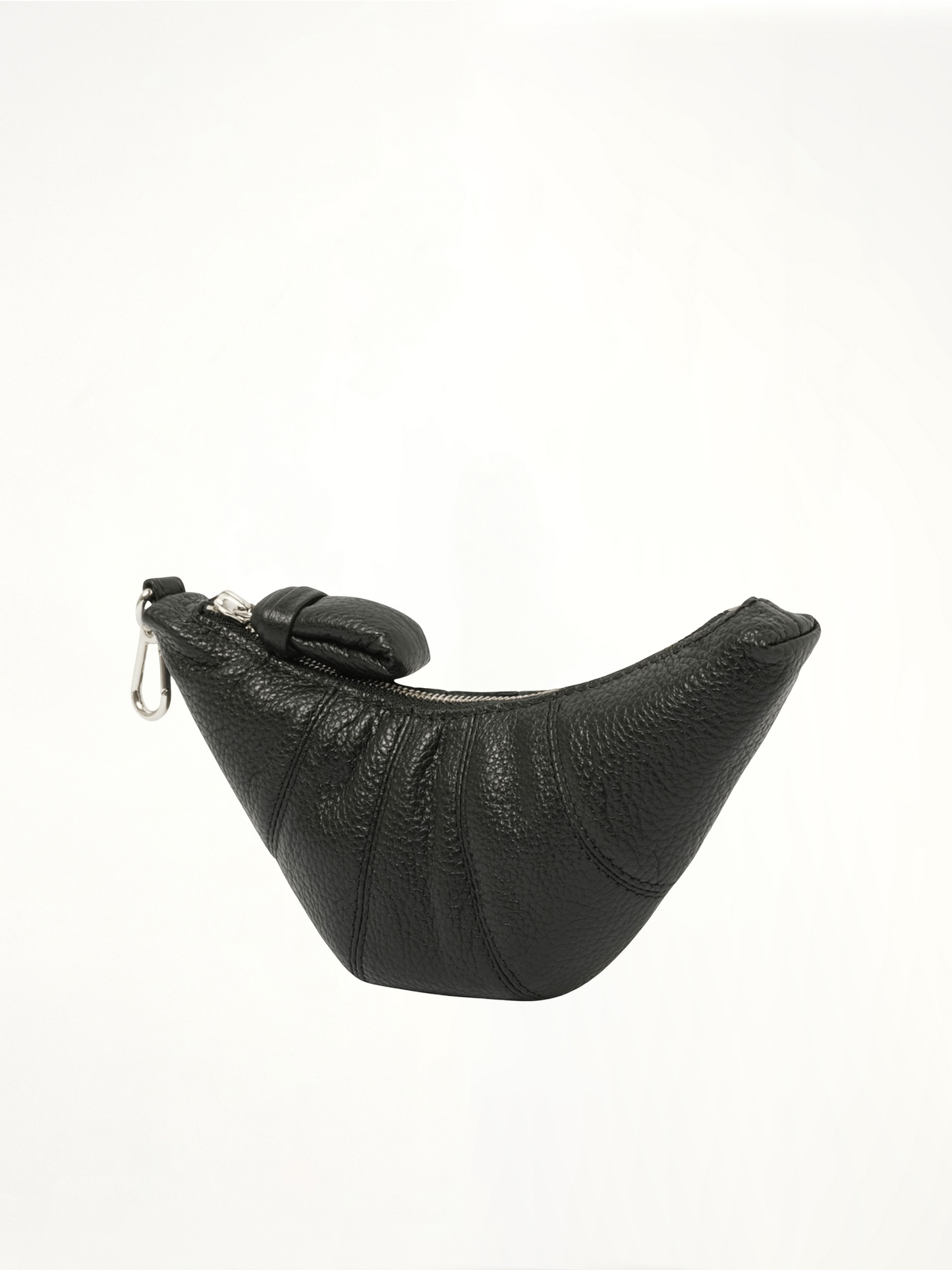 Crossbody Croissant Coin Purse in Black