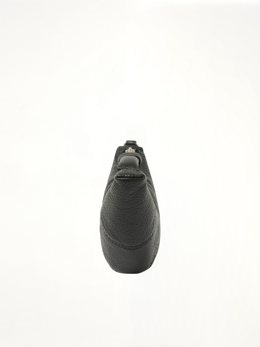 Crossbody Croissant Coin Purse in Black