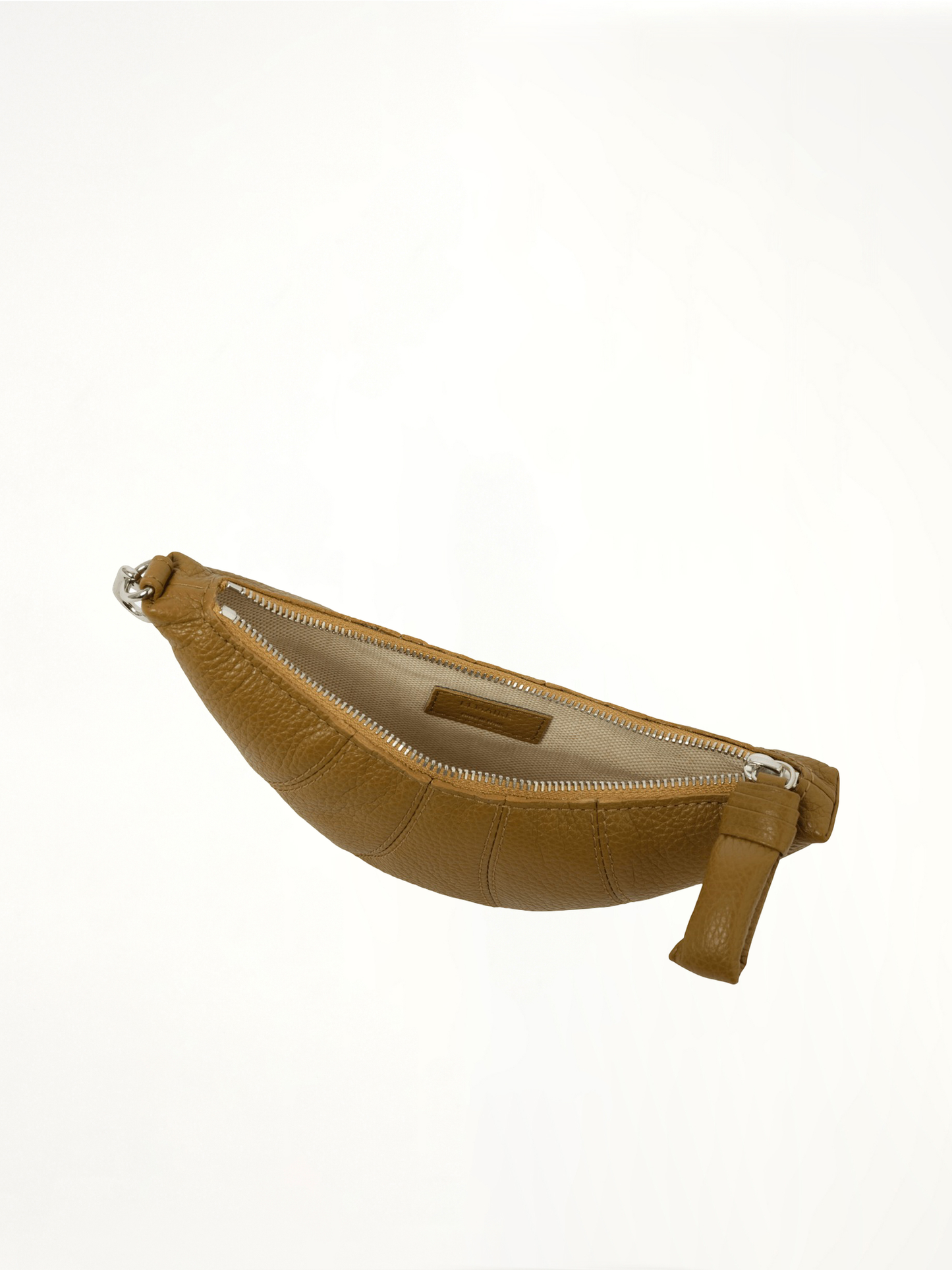 Crossbody Croissant Coin Purse in Bronze Khaki