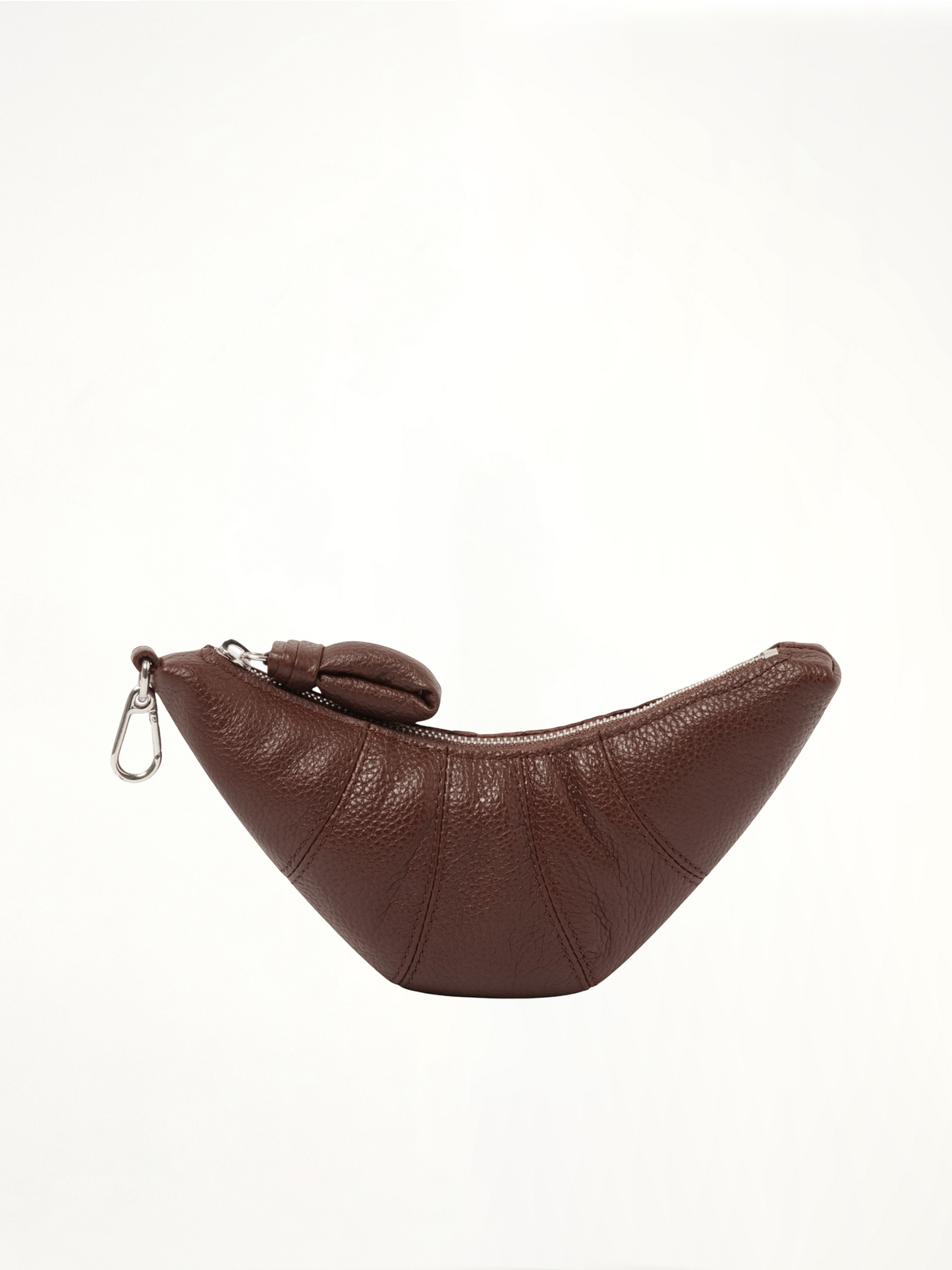 Crossbody Croissant Coin Purse in Roasted Pecan