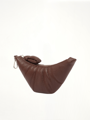 LEMAIRE Crossbody Croissant Coin Purse in Pecan | MARAIS