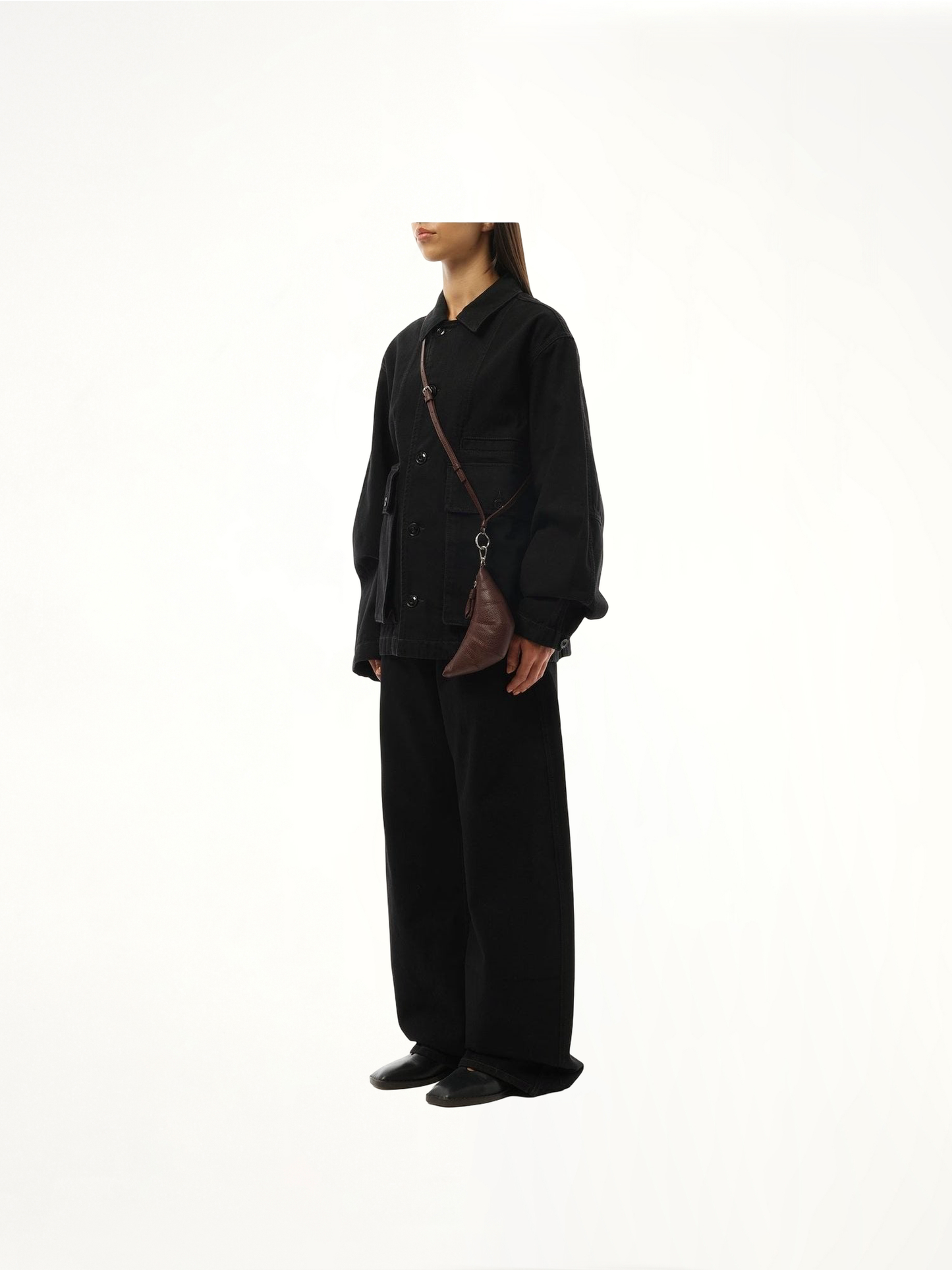 Crossbody Croissant Coin Purse in Roasted Pecan