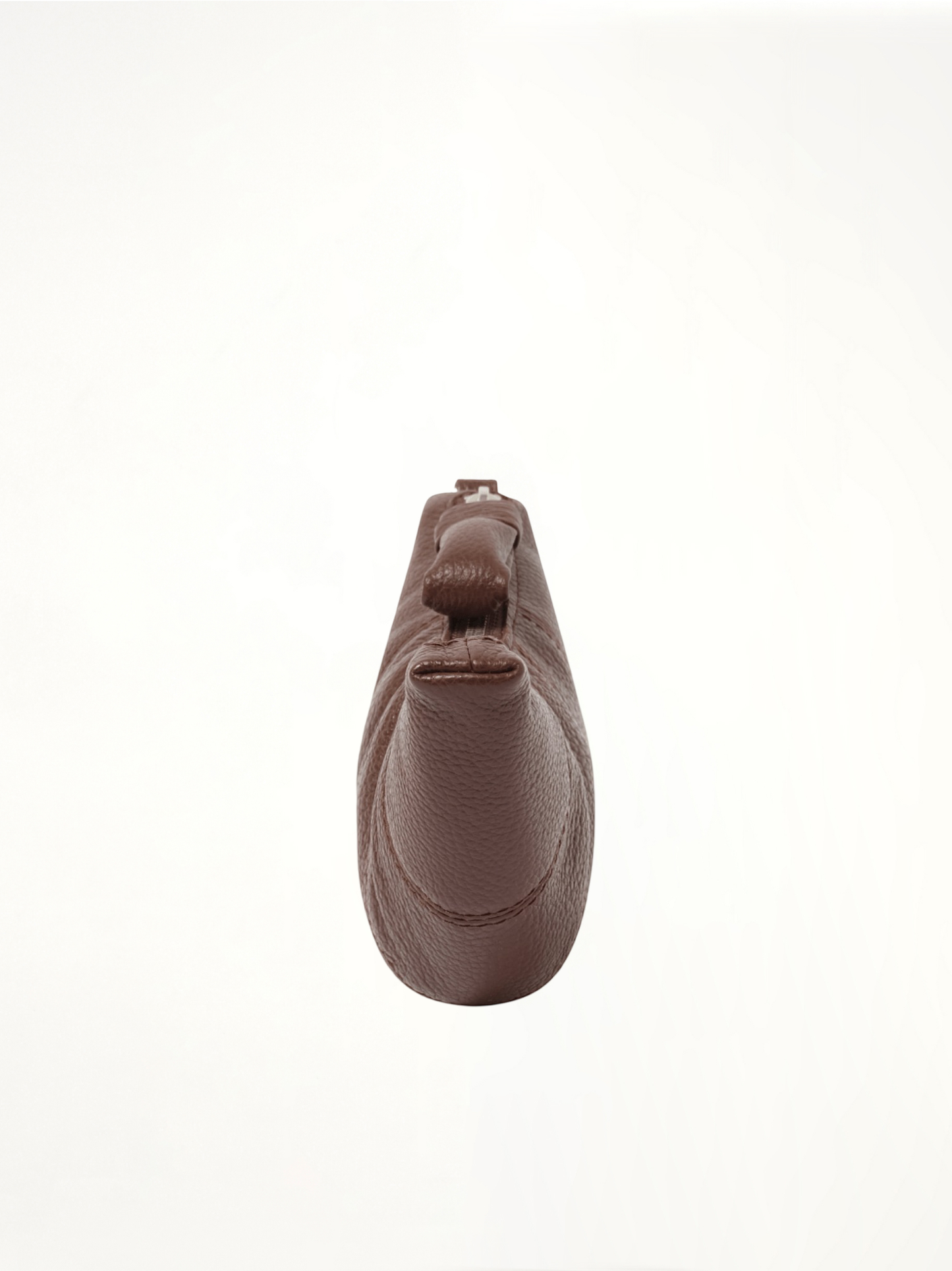 Crossbody Croissant Coin Purse in Roasted Pecan