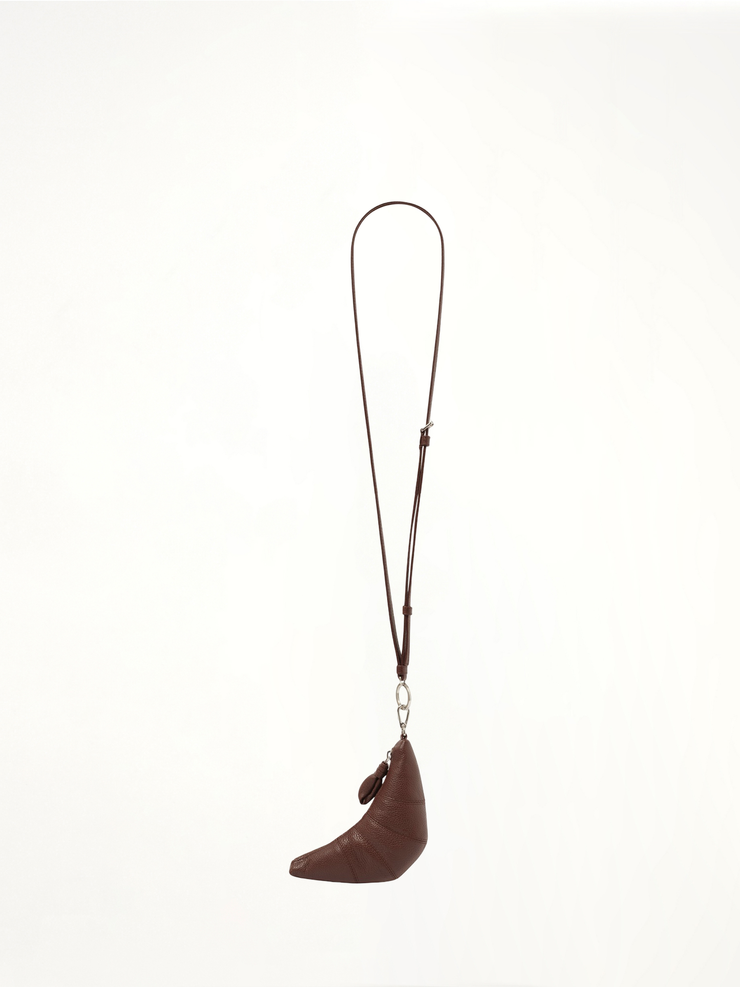 Crossbody Croissant Coin Purse in Roasted Pecan