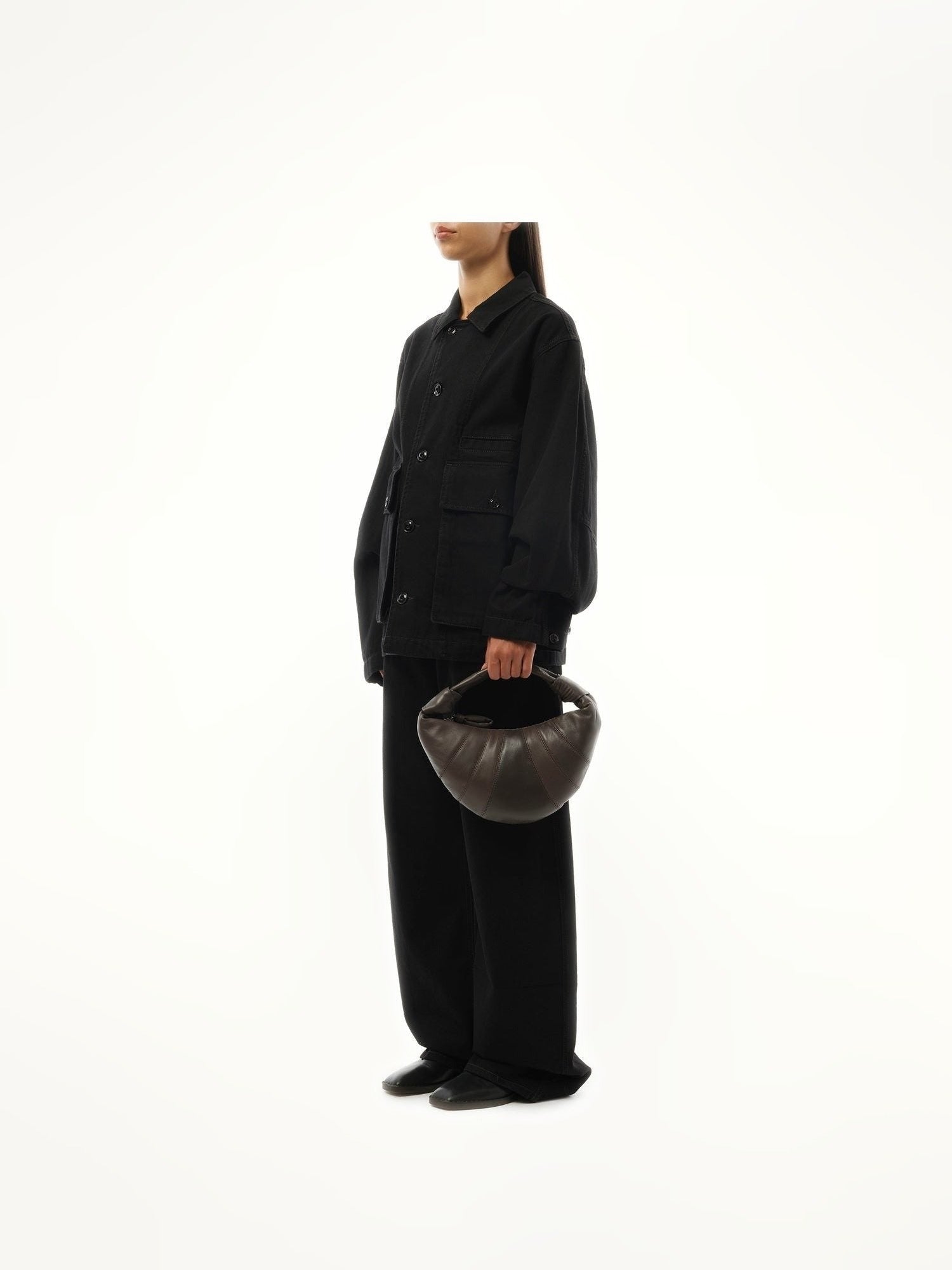 Lemaire Mini Fortune Croissant Bag in Mink