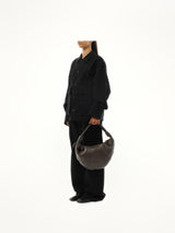 Lemaire Fortune Croissant Bag in Mink