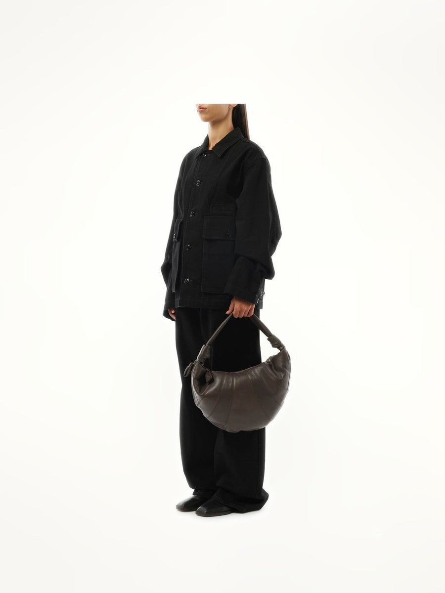 Lemaire Fortune Croissant Bag in Mink