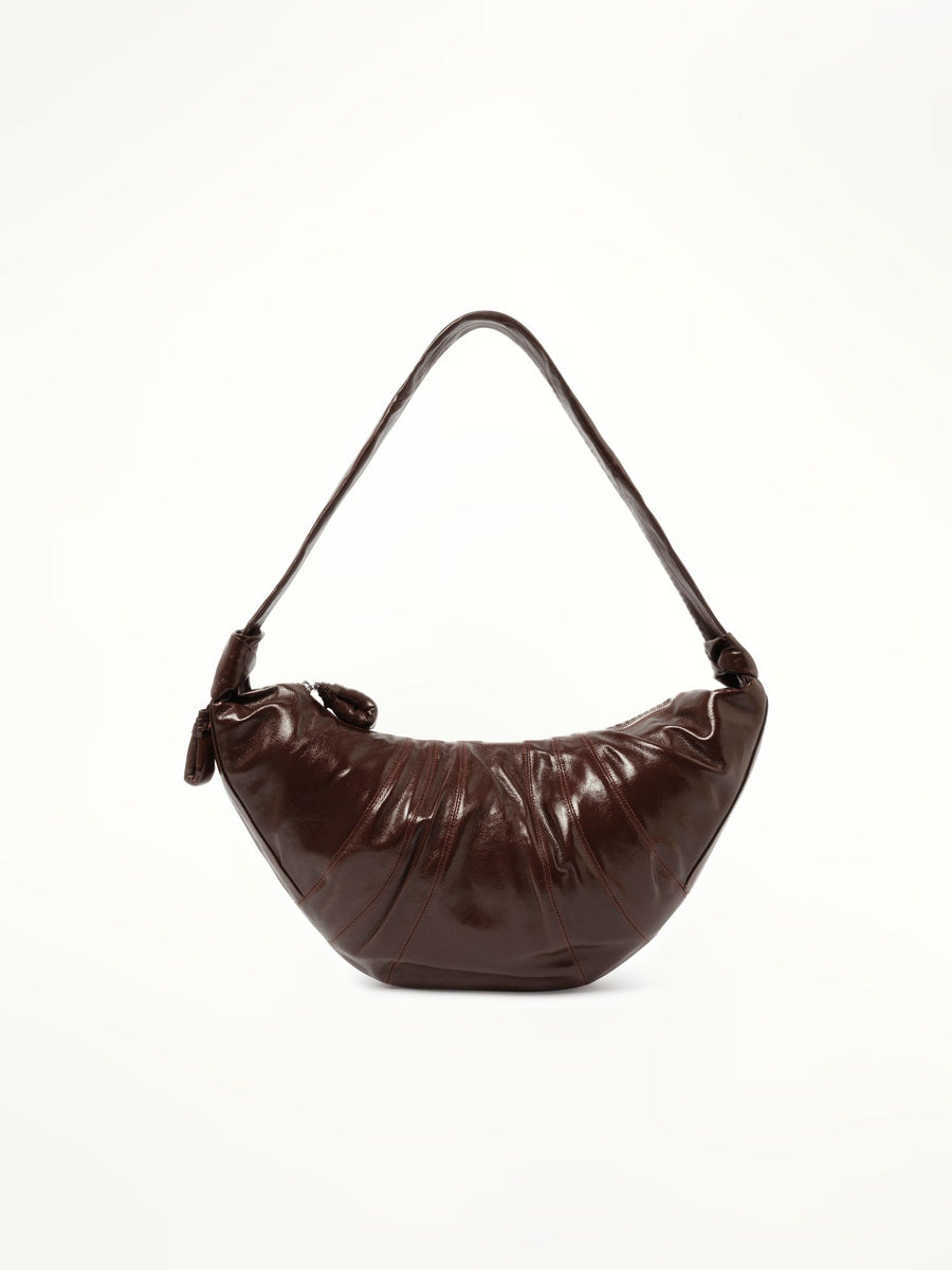 Lemaire Large Croissant Bag in Chocolate Fondant