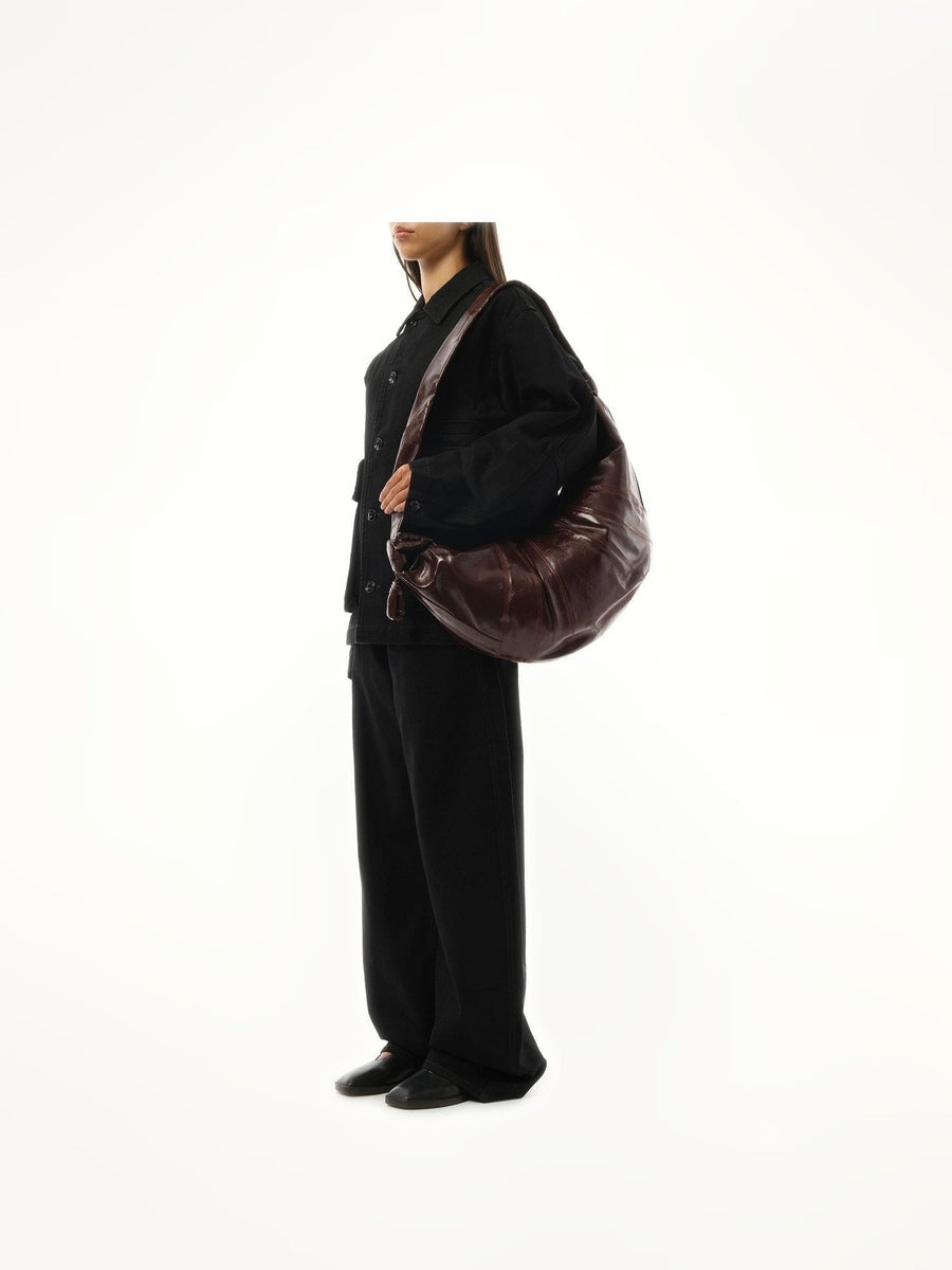 Lemaire Large Croissant Bag in Chocolate Fondant