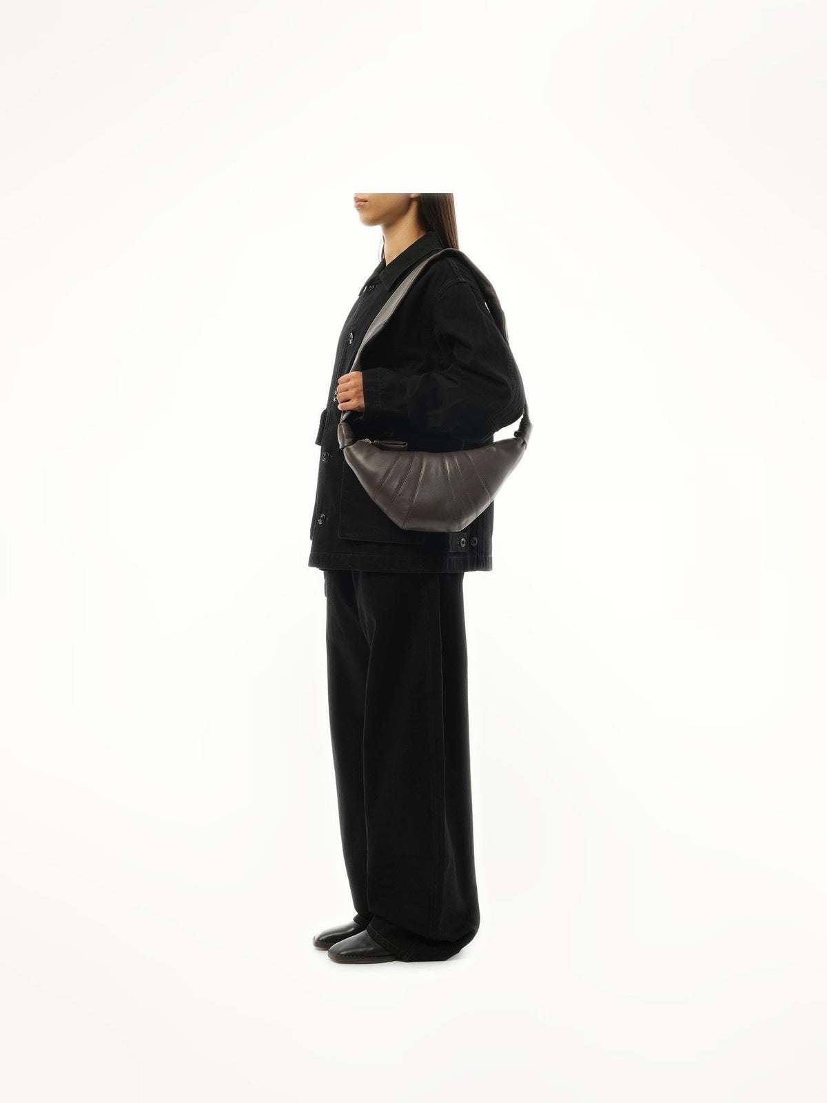 Lemaire Small Croissant Bag in Mink