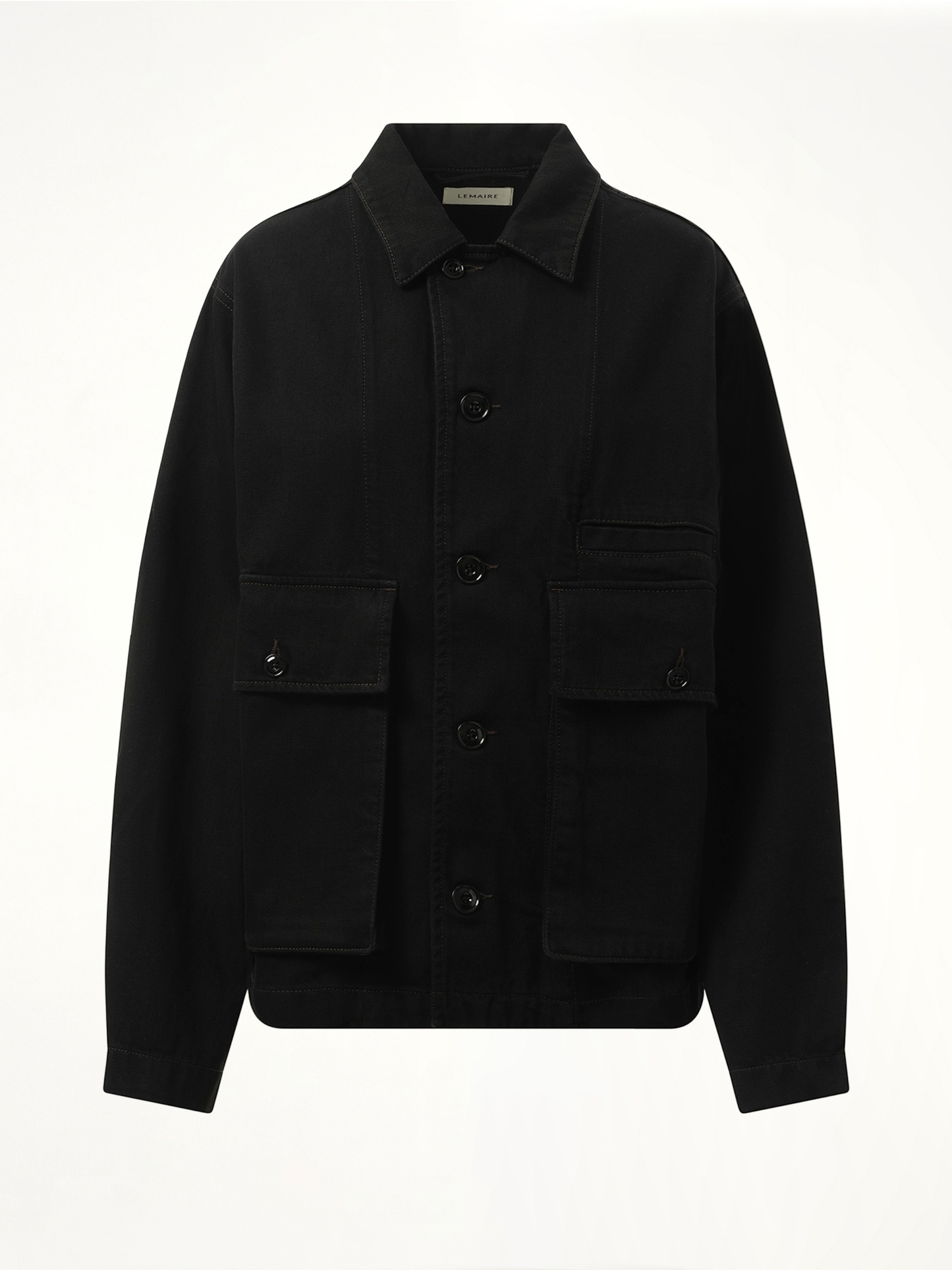 Boxy Denim Jacket in Black