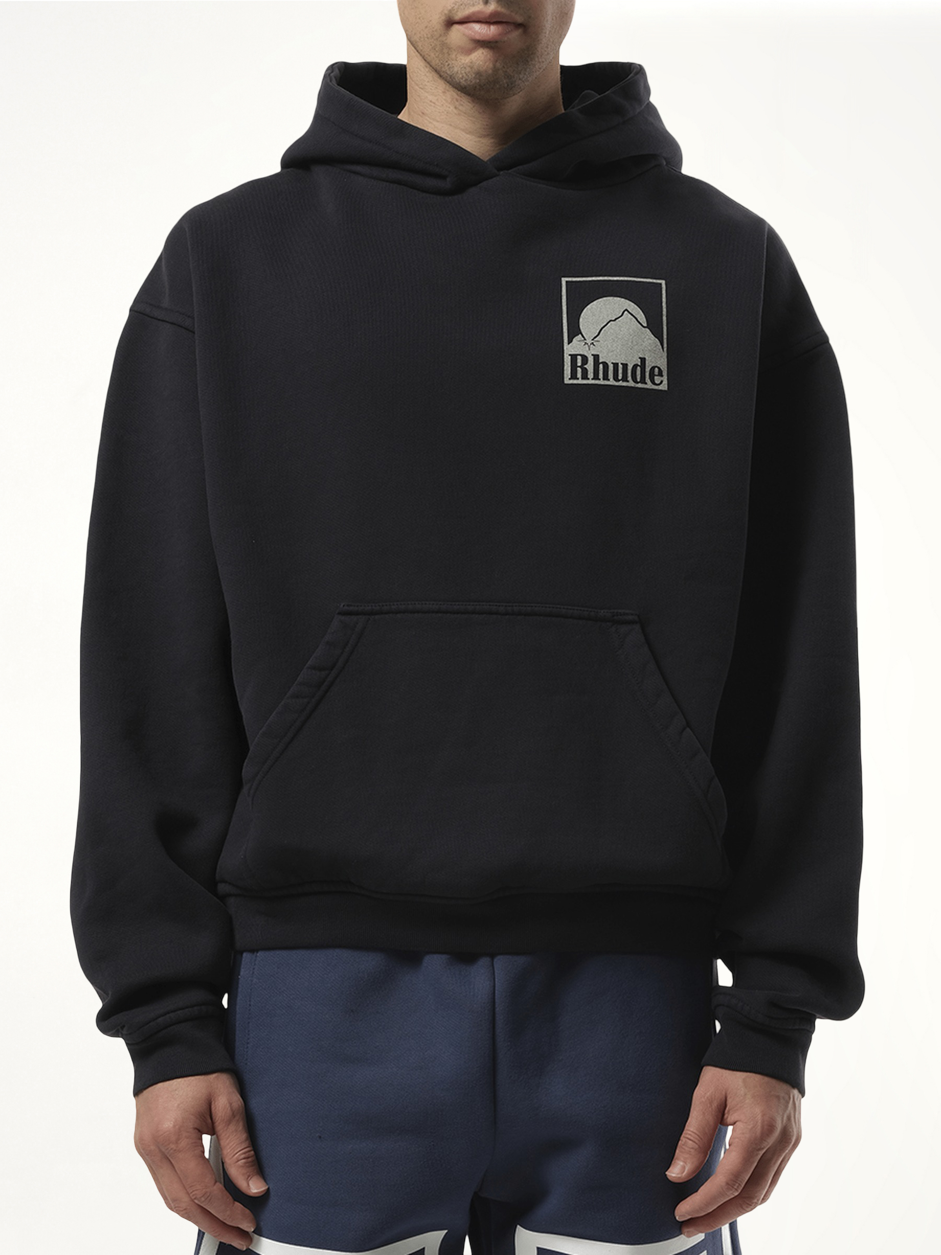Moonlight Badge Hoodie in Vintage Black