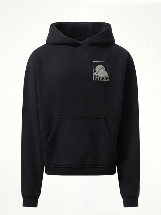 Moonlight Badge Hoodie in Vintage Black