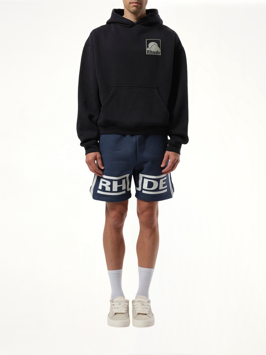 Moonlight Badge Hoodie in Vintage Black