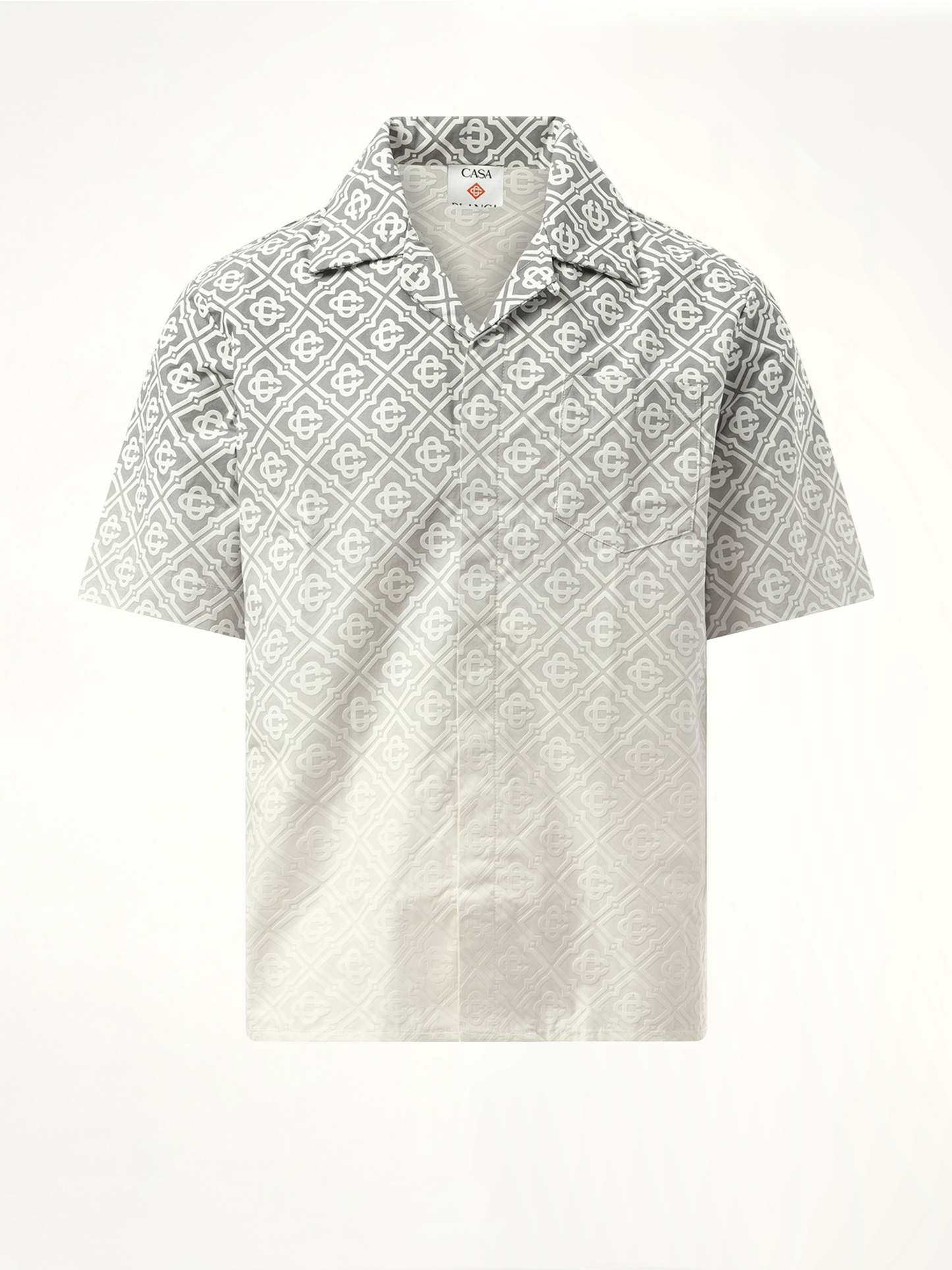 Short Sleeve Cuban Collar Shirt in Grey