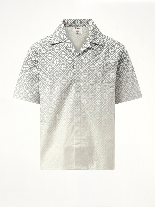 Short Sleeve Cuban Collar Shirt in Grey