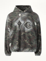 Thug Club Sprayed Camoflage Rock Hoodie in Camo