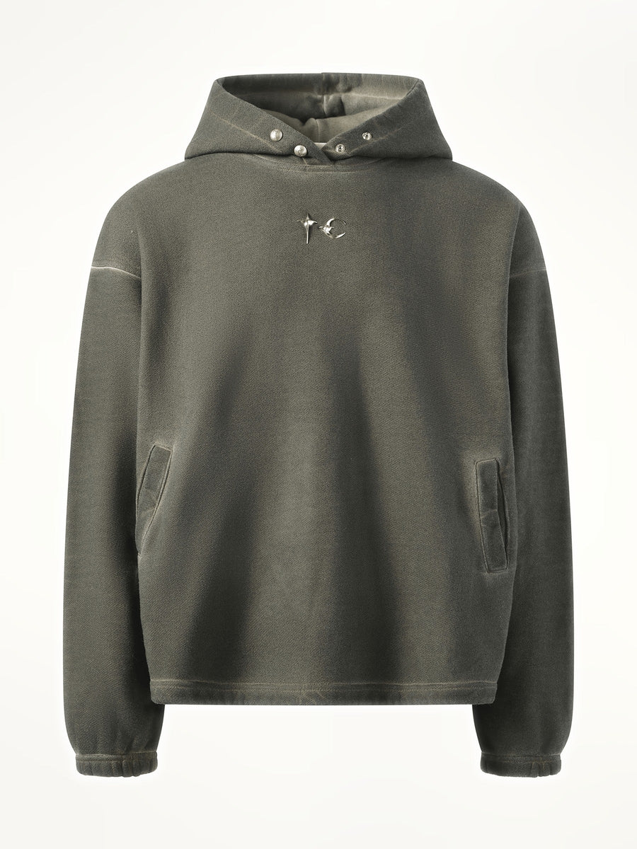 Thug Club Color Emblem Hoodie in Khaki