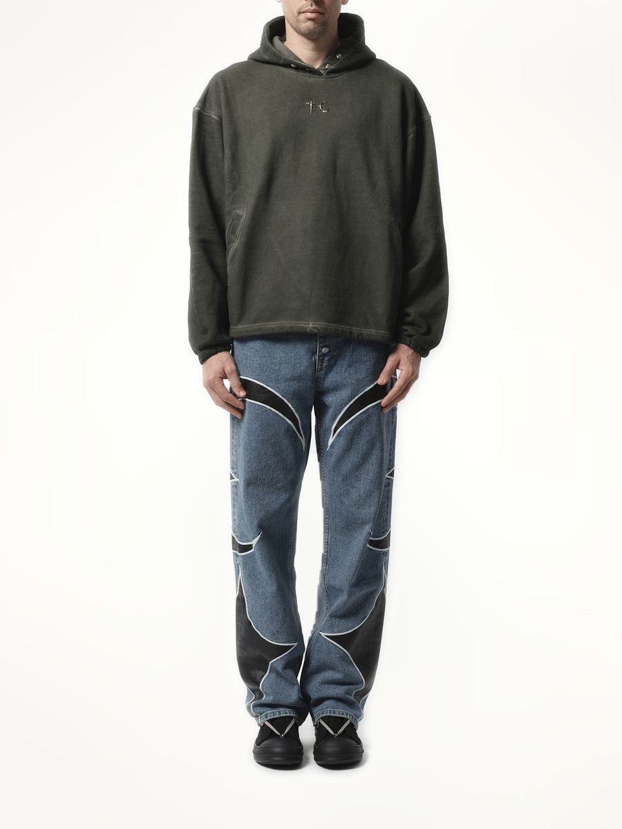 Thug Club Color Emblem Hoodie in Khaki