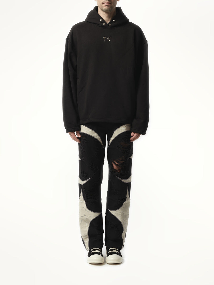 Thug Club Color Emblem Hoodie in Black