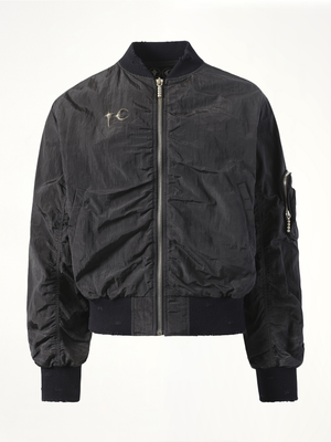 THUG CLUB Scarred Tango Charlie Bomber in Black | MARAIS