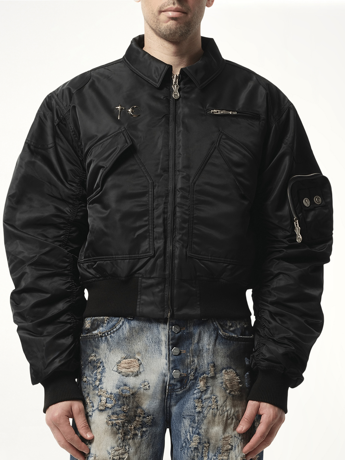 a wingless bird Jacket in Black