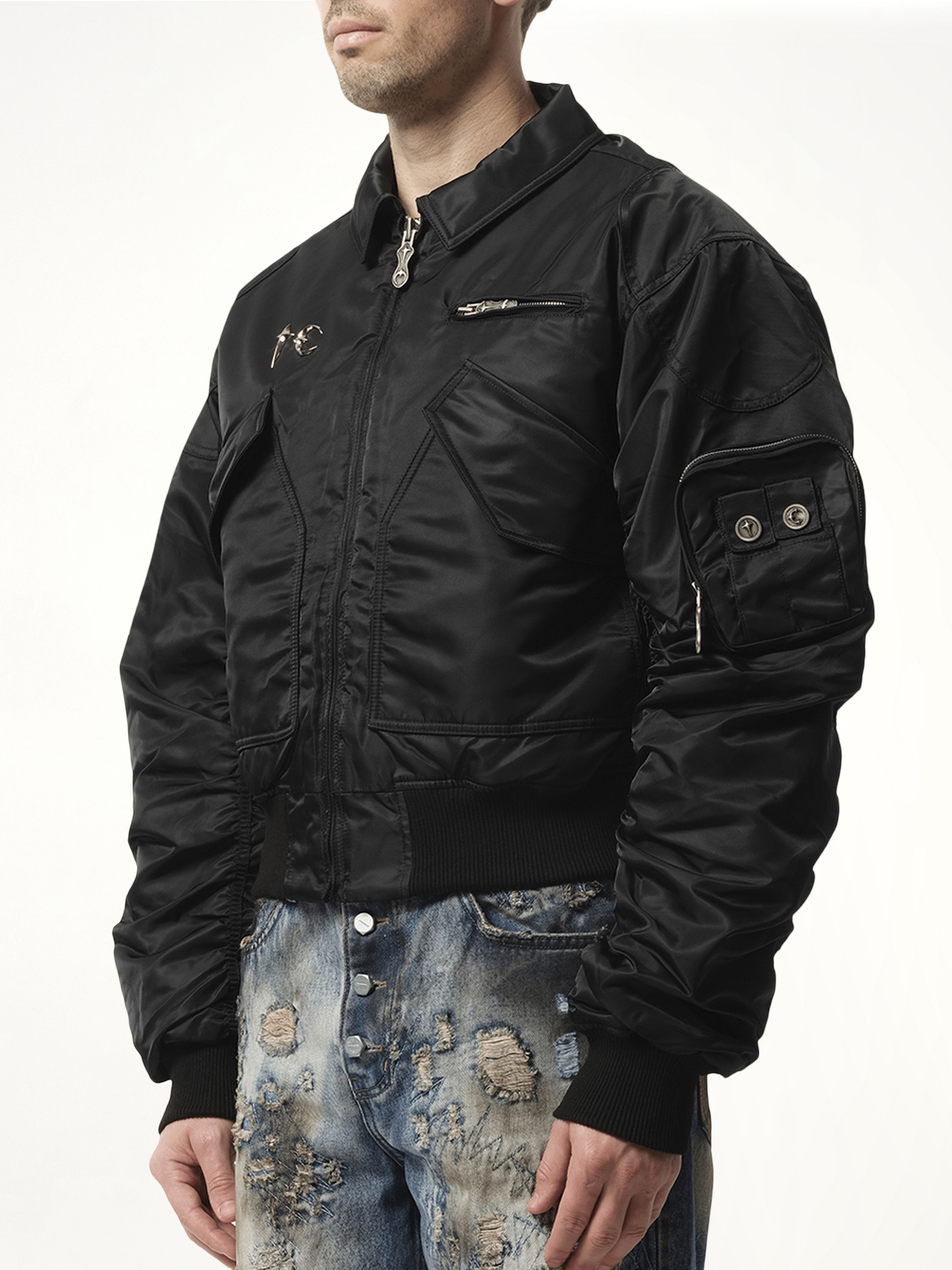 a wingless bird Jacket in Black