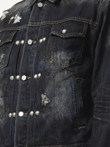 Burn Down Denim Jacket in Blue