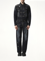 Burn Down Denim Jacket in Blue