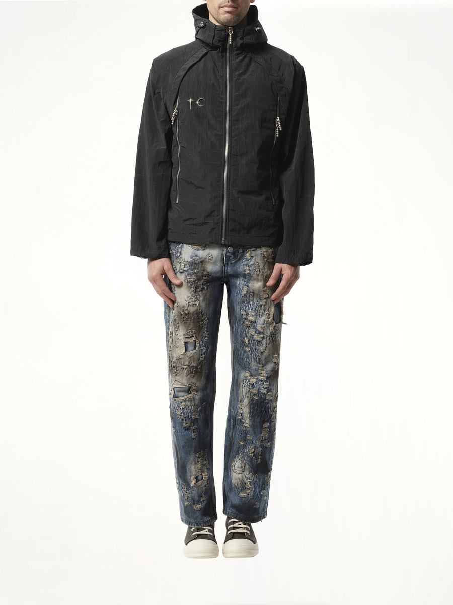 Scarred Wind Soldier Jacket in Black