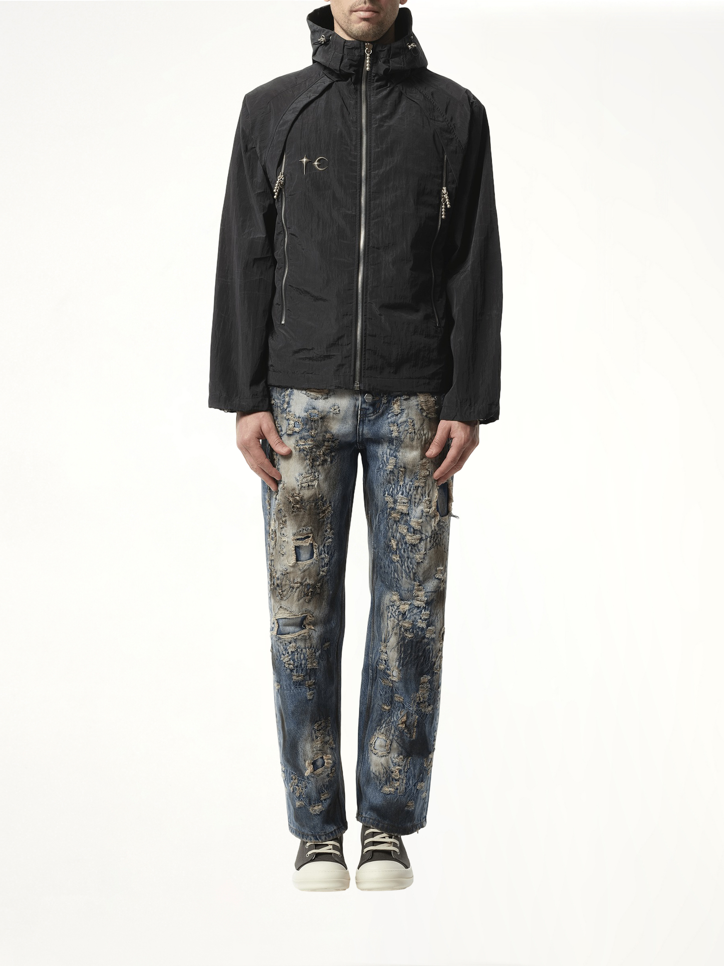 Scarred Wind Soldier Jacket in Black