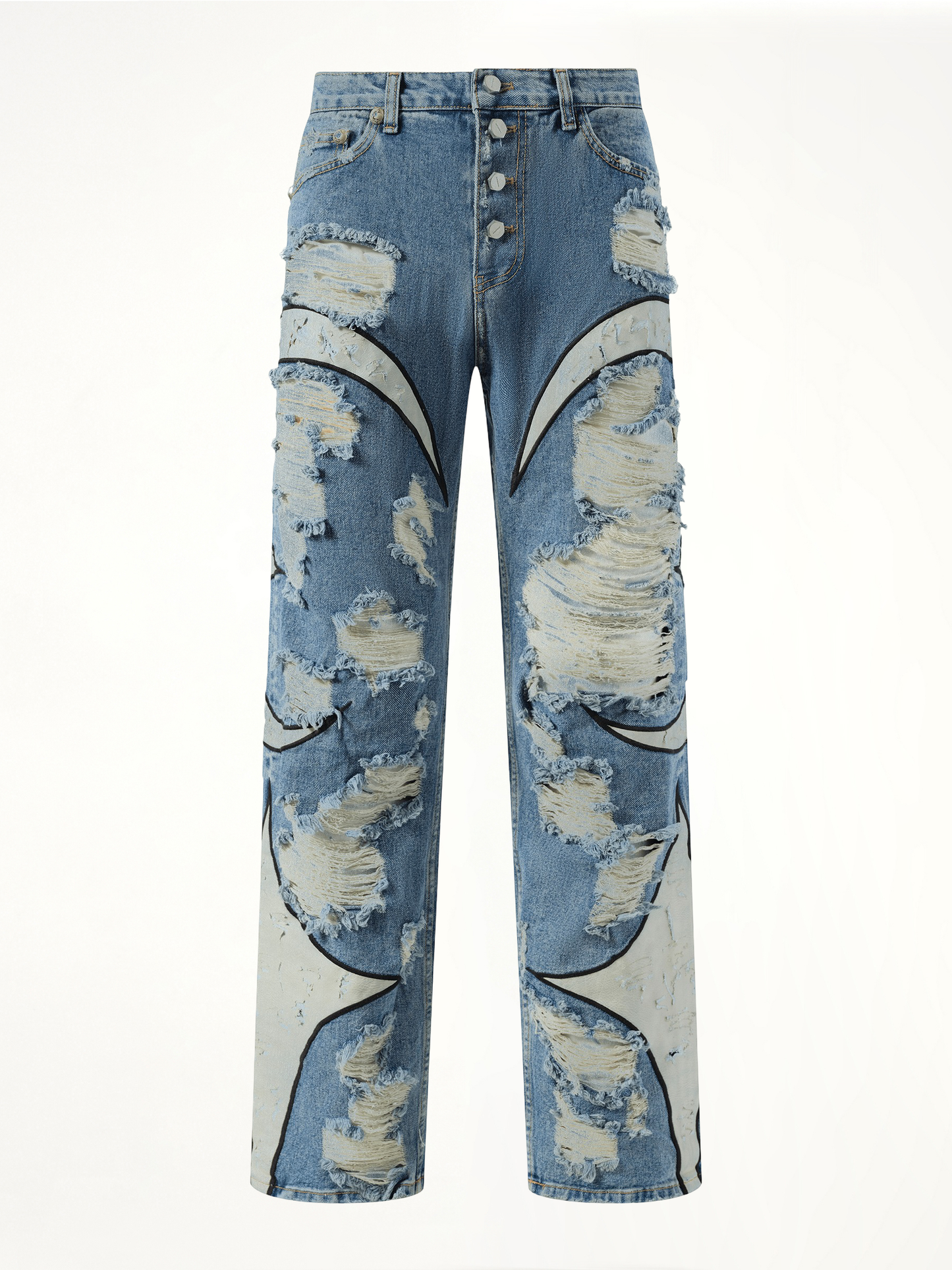 TC Leather Washing Denim Pants War Ver in Blue