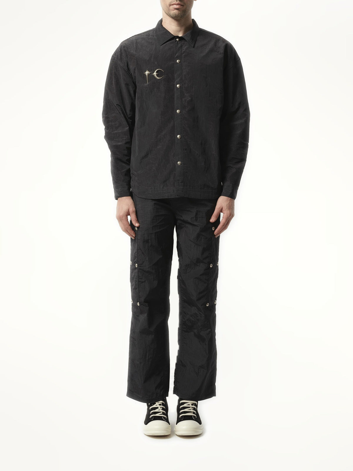 Thug Club Scarred Officer Shirt in Black
