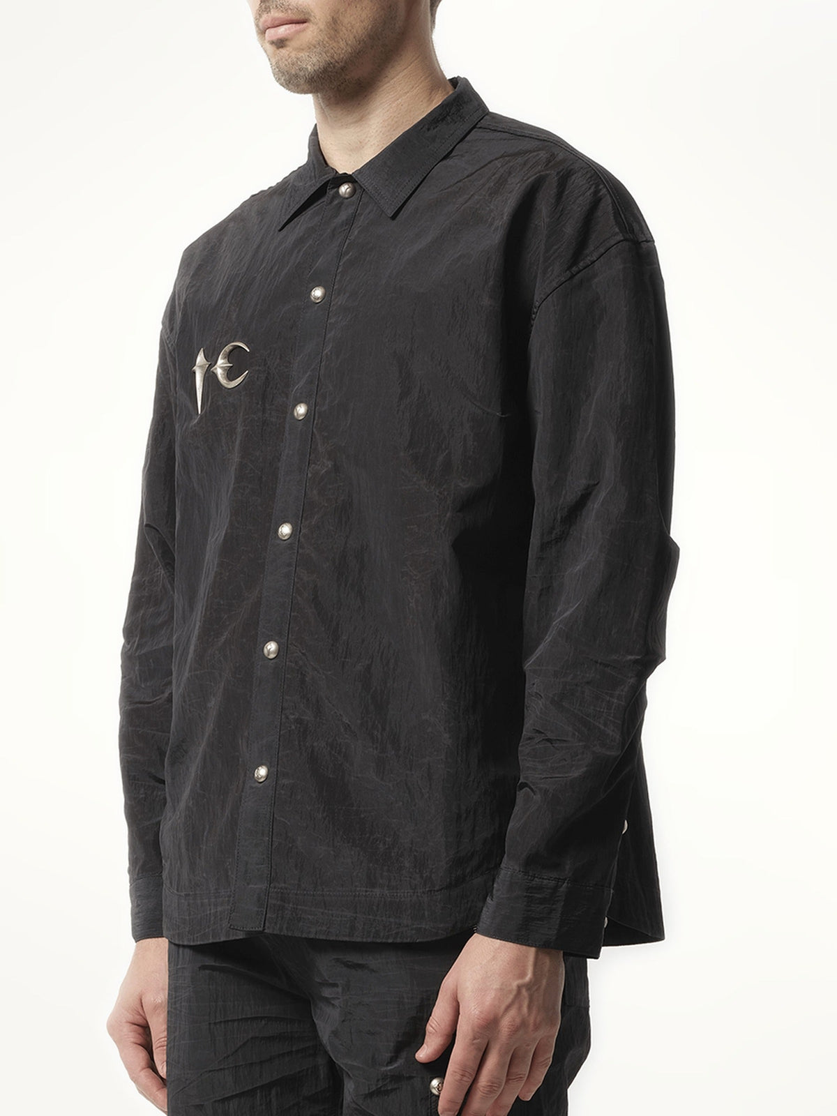 Thug Club Scarred Officer Shirt in Black
