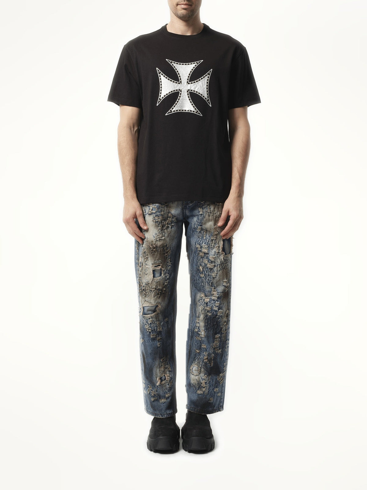 Thug Club Chopper Icon T-Shirt in Black