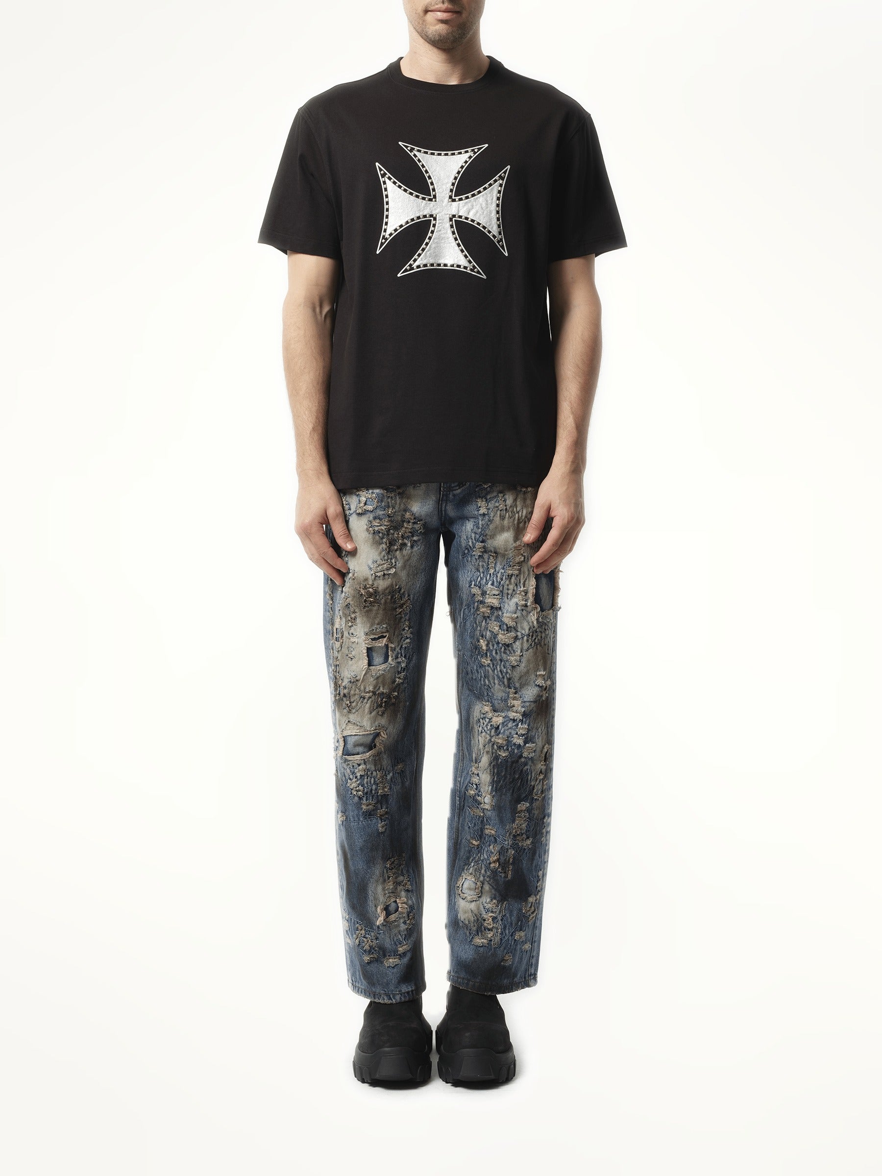 Thug Club Chopper Icon T-Shirt in Black