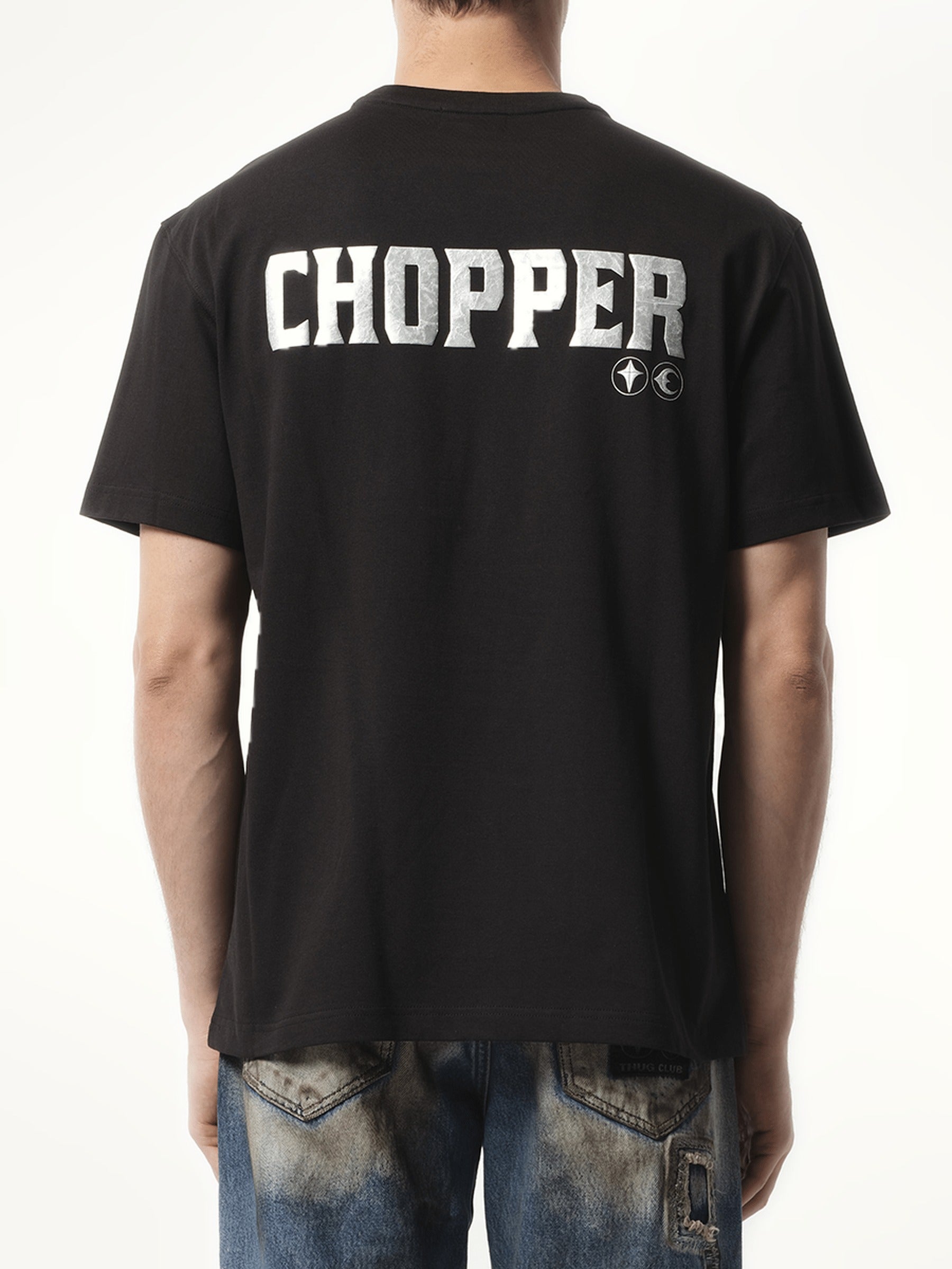Thug Club Chopper Icon T-Shirt in Black