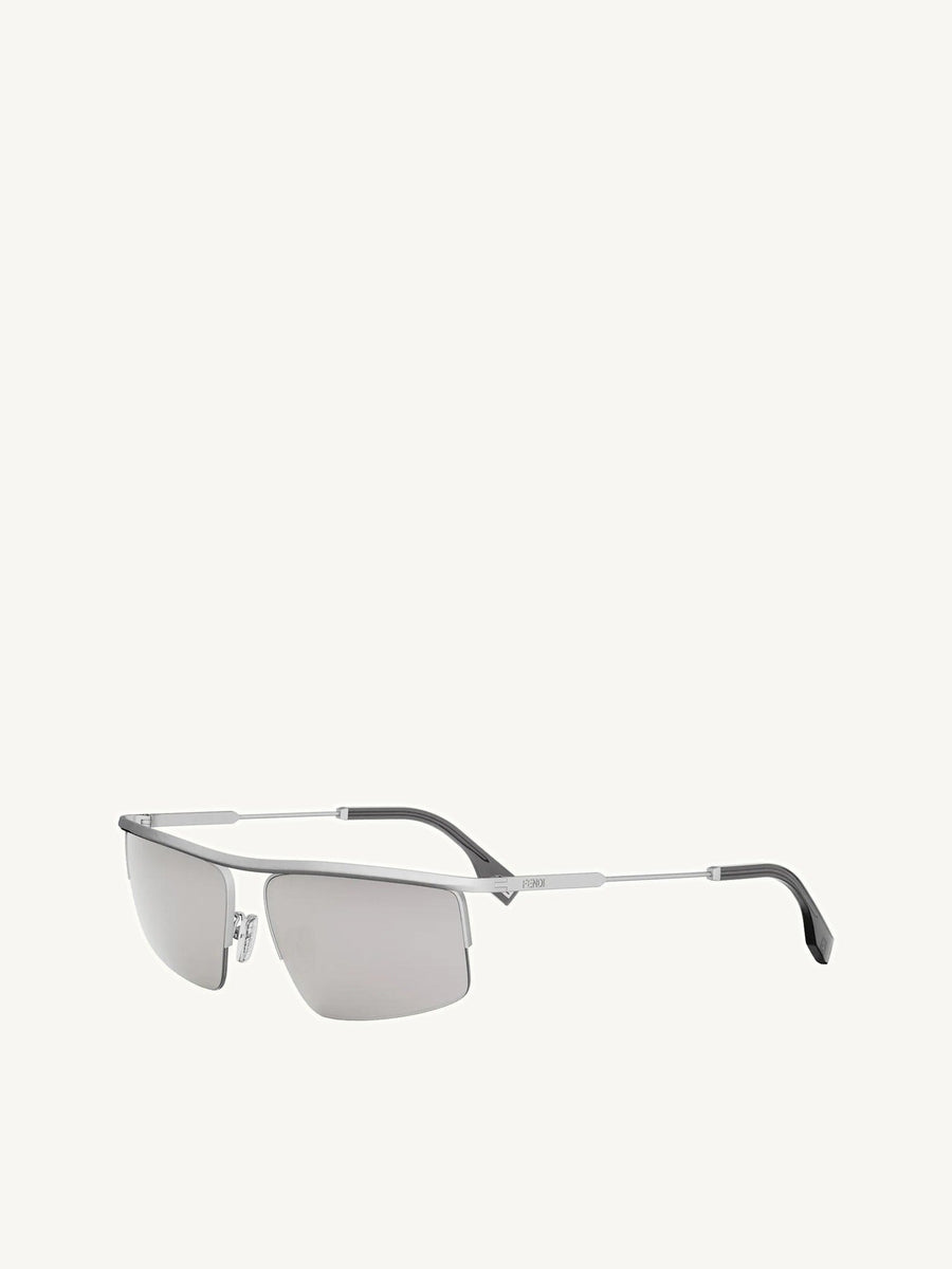 Fendi FE40141U 6017C Metal Sunglasses in Grey/Silver