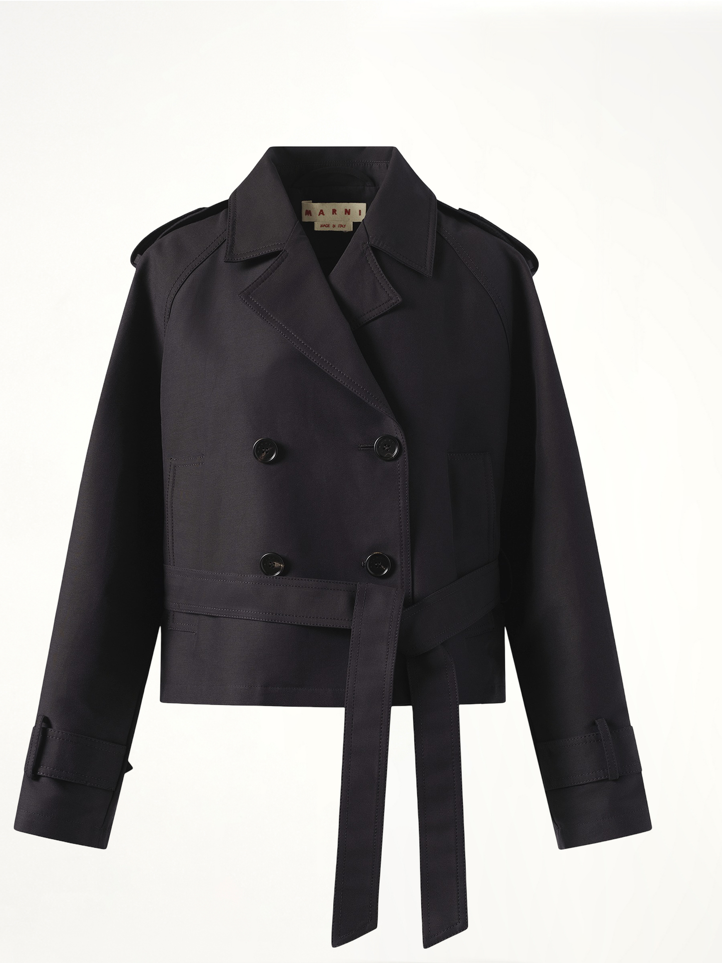 Short Trench Coat in Black