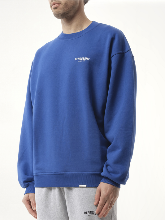 Represent Owners Club Sweater in Cobalt Blue
