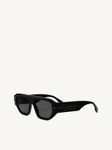Fe40142I Acetate Sunglasses in Black/Silver