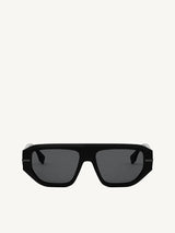 Fe40142I Acetate Sunglasses in Black/Silver