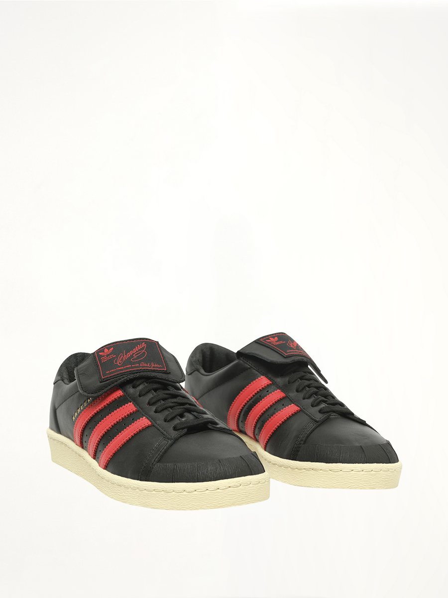 Adidas X Chavarria Jabbar Low  in Black/Red Front View | WILLY CHAVARRIA