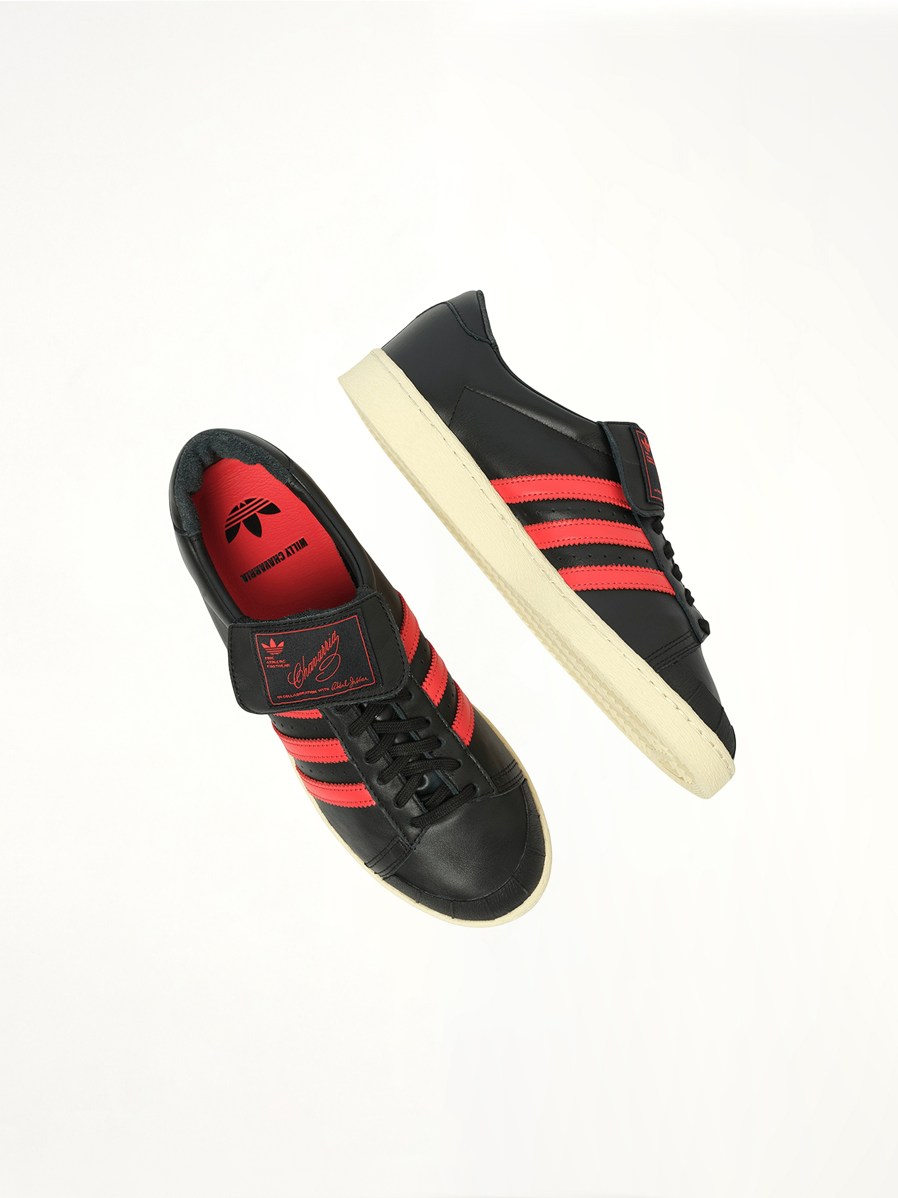 Adidas X Chavarria Jabbar Low  in Black/Red Top View | WILLY CHAVARRIA
